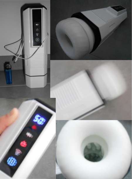 Masturbateur et suceur chauffant 5 vitesses