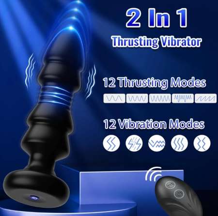 Sextoy neuf vibrant et poussant avec télécommande