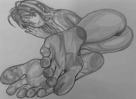 cherche pieds jeune femme