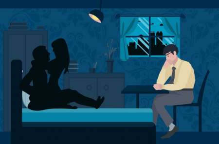 Homme amant re�oit couple candau / cuckold